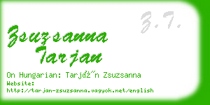 zsuzsanna tarjan business card